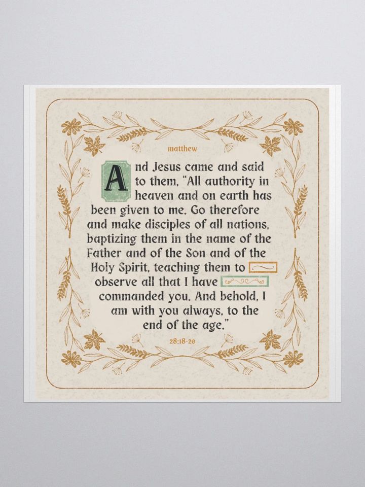 Matthew 28 Sticker product image (1)
