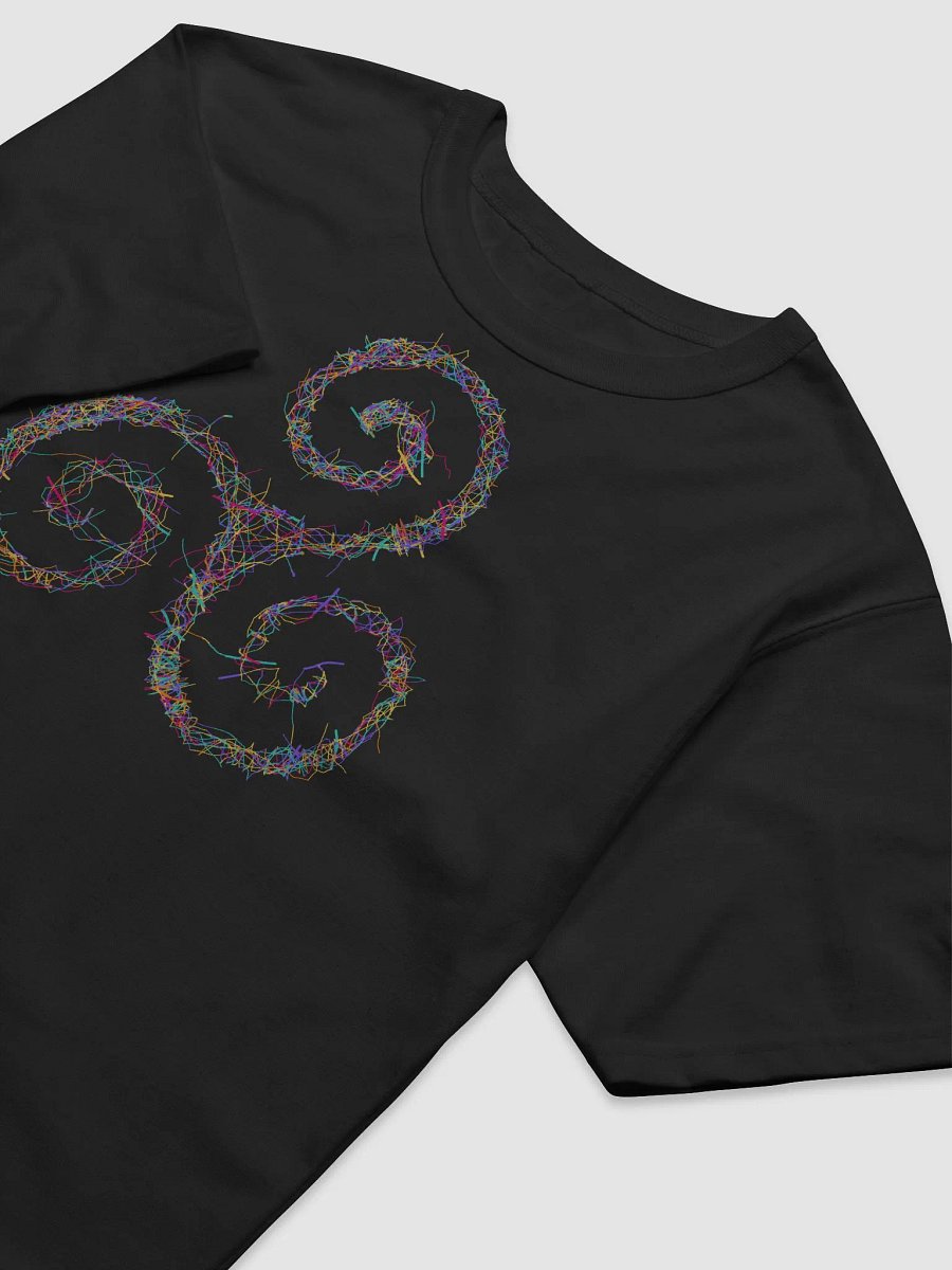 Vibrant Triskelion Tee | Celtic Sacred Geometry Art product image (6)