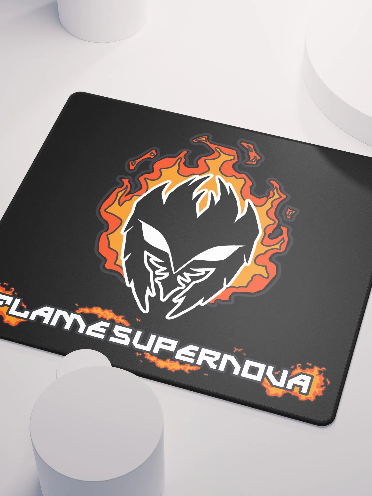 Mask Icon v2 (Black) Gaming Mousepad (Black) product image (3)