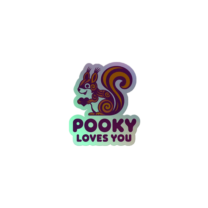 Pooky's Holographic Squirrel Love Sticker Sheet product image (2)