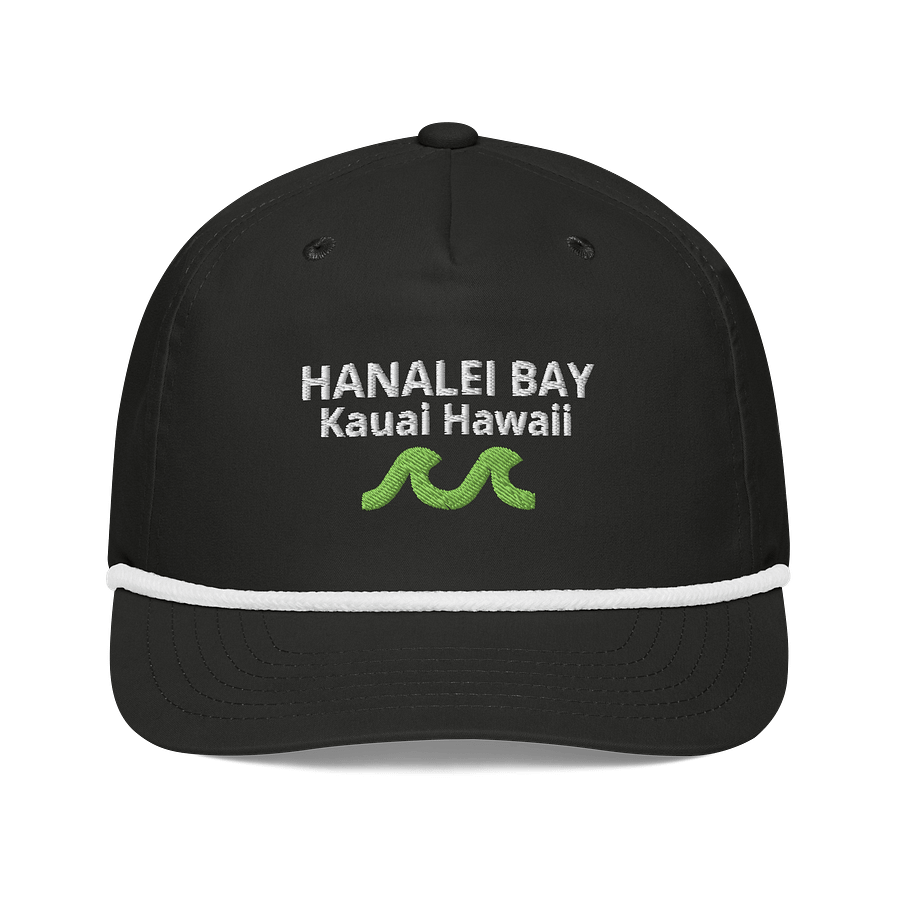 Hanalei Bay - Captain's Rope Cap - Black / White / Kauai Green product image (1)