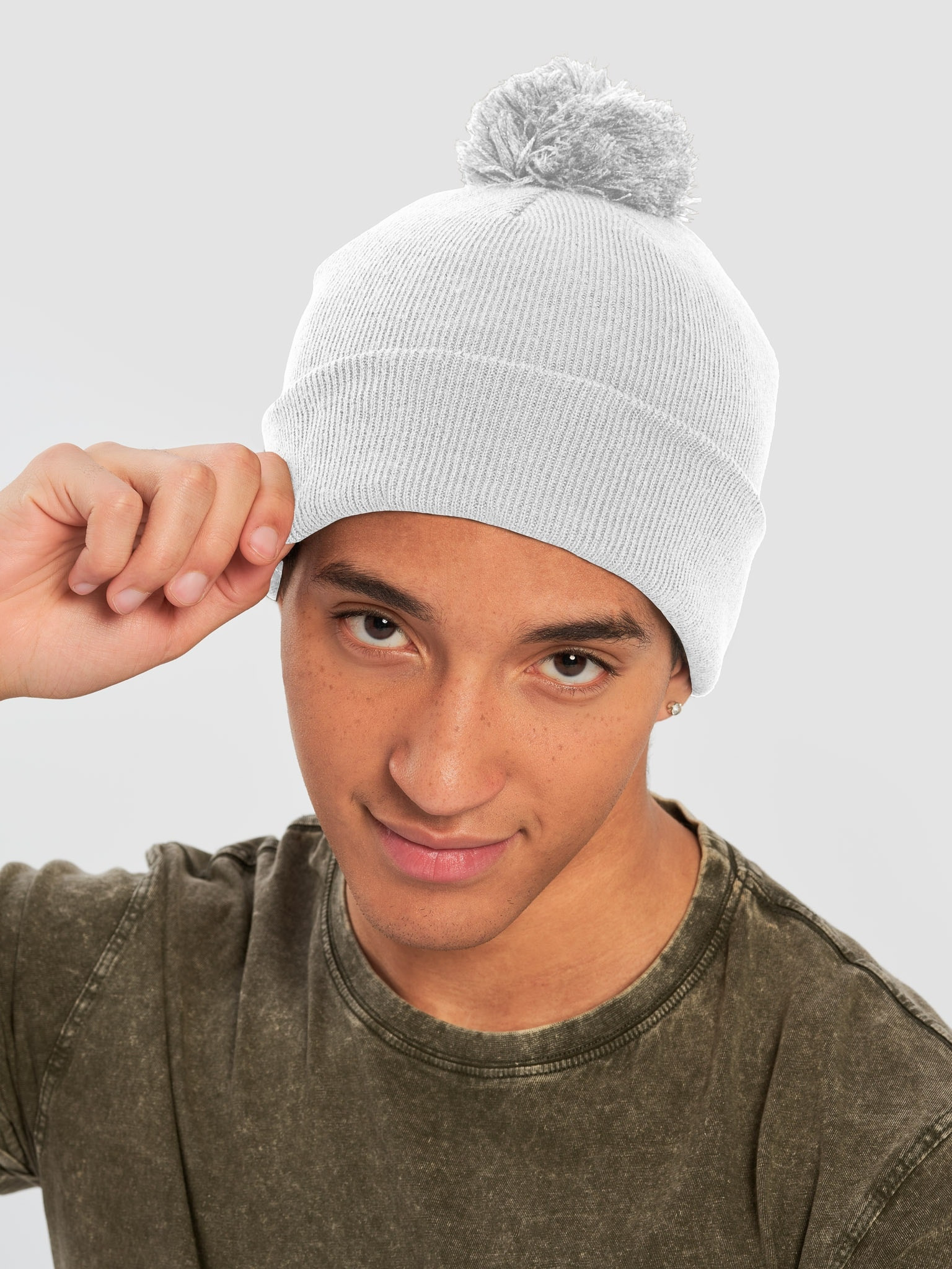 Photo showing Beechfield Pom-Pom Beanie