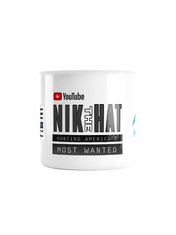 Nik The Hat | 12oz Enamel Mug – Summer ’25 BACK THE BLUE Edition product image (2)