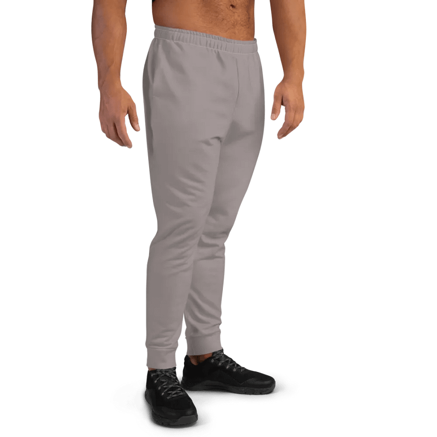 Plain Brownish Gray Light Summer Recycled Polyester Premium Men's Joggers by Treasure Pie product image (3)