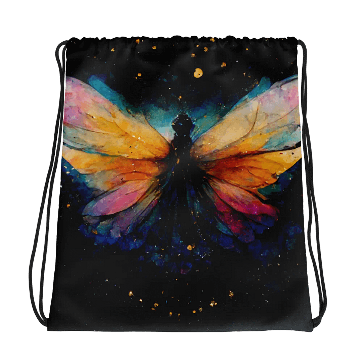 Cosmic Flutter Drawstring Bag product image (1)