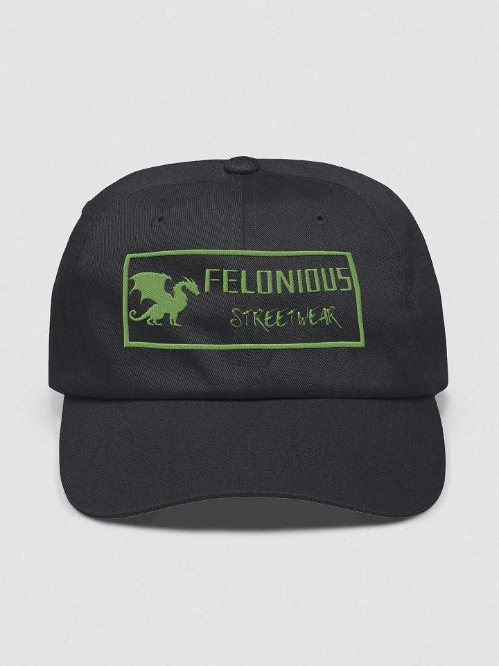 Felonious Streetwear Dragon Green Logo Dad Hat product image (3)