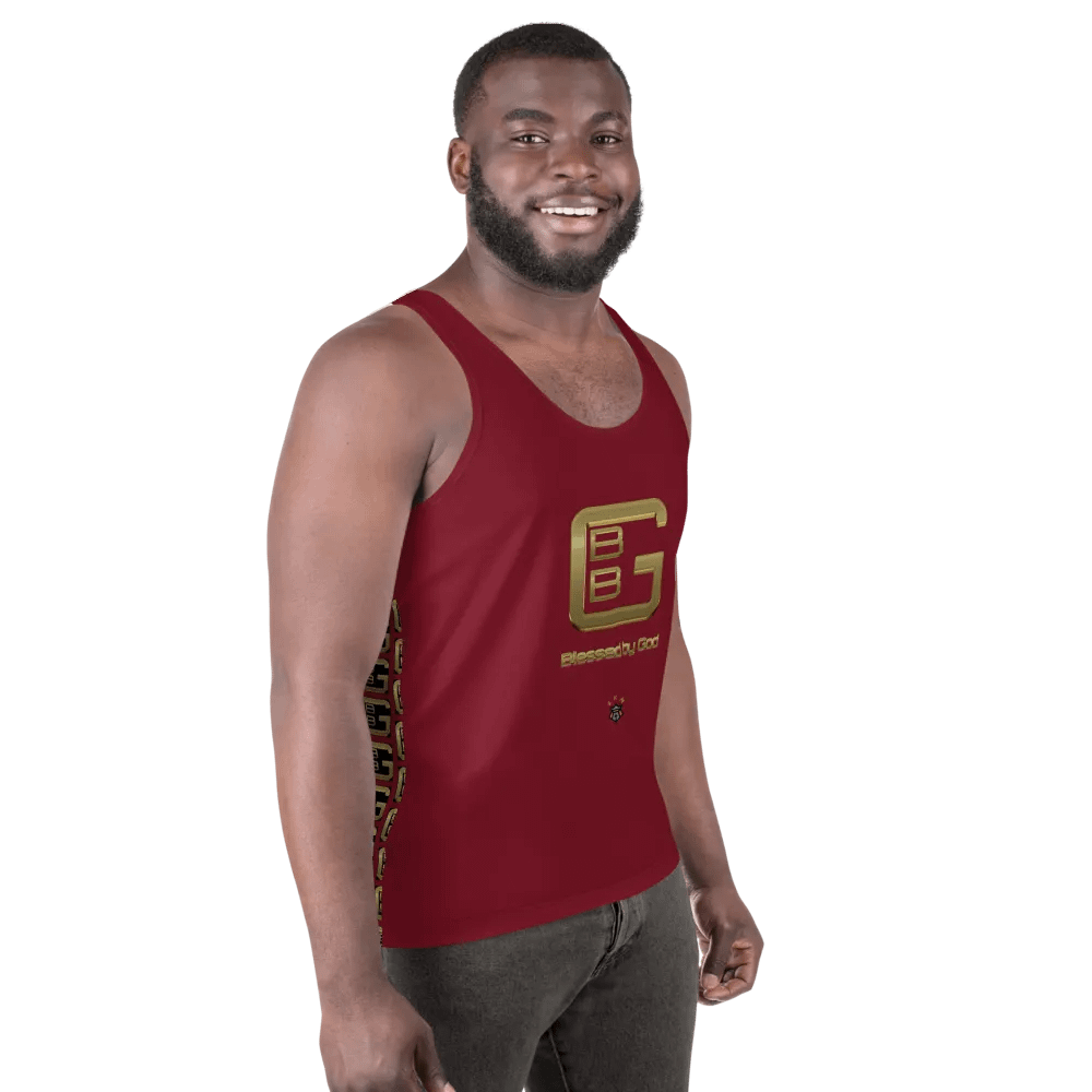 Burgundy BBG Designer Logo Tank-top product image (4)