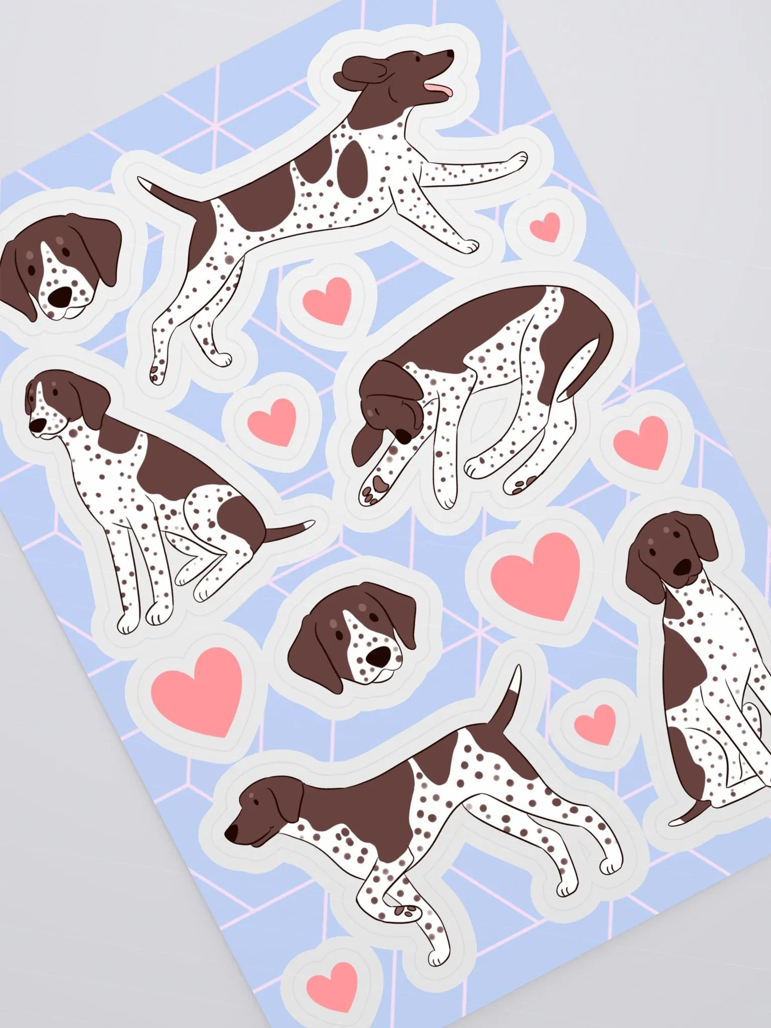 German Shorthaired Pointer Love - Kiss Cut Sticker Sheet product image (2)