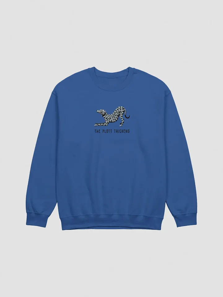 The Plott Thickens Sweatshirt (Embroidered) of a Plott Hound(Blue Brindle) product image (4)