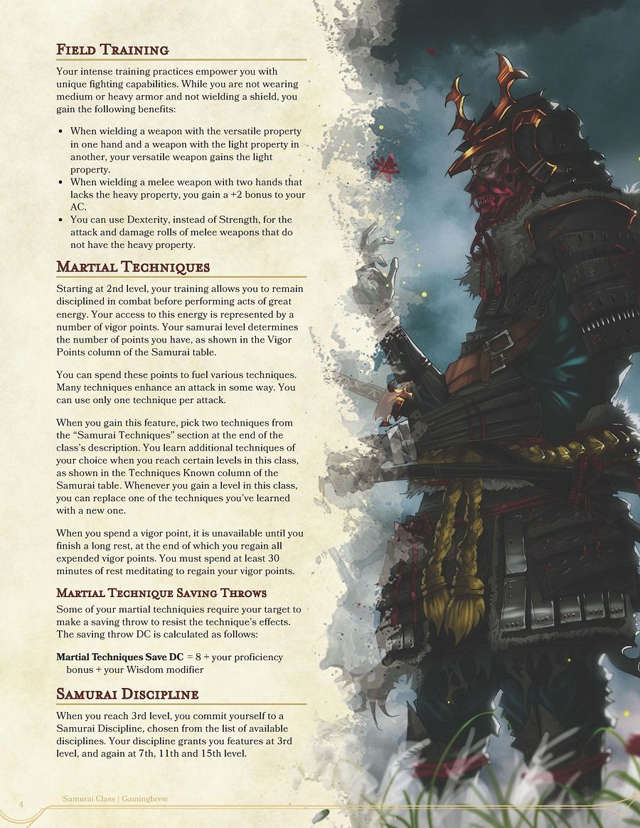 Samurai 5E Class (PDF) product image (5)