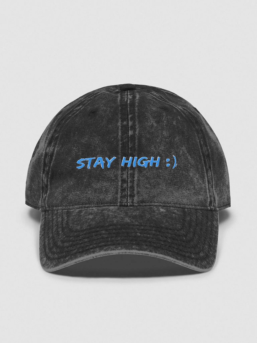 Otto Vintage Wash Stay High Dad Hat (Blue Text) product image (1)