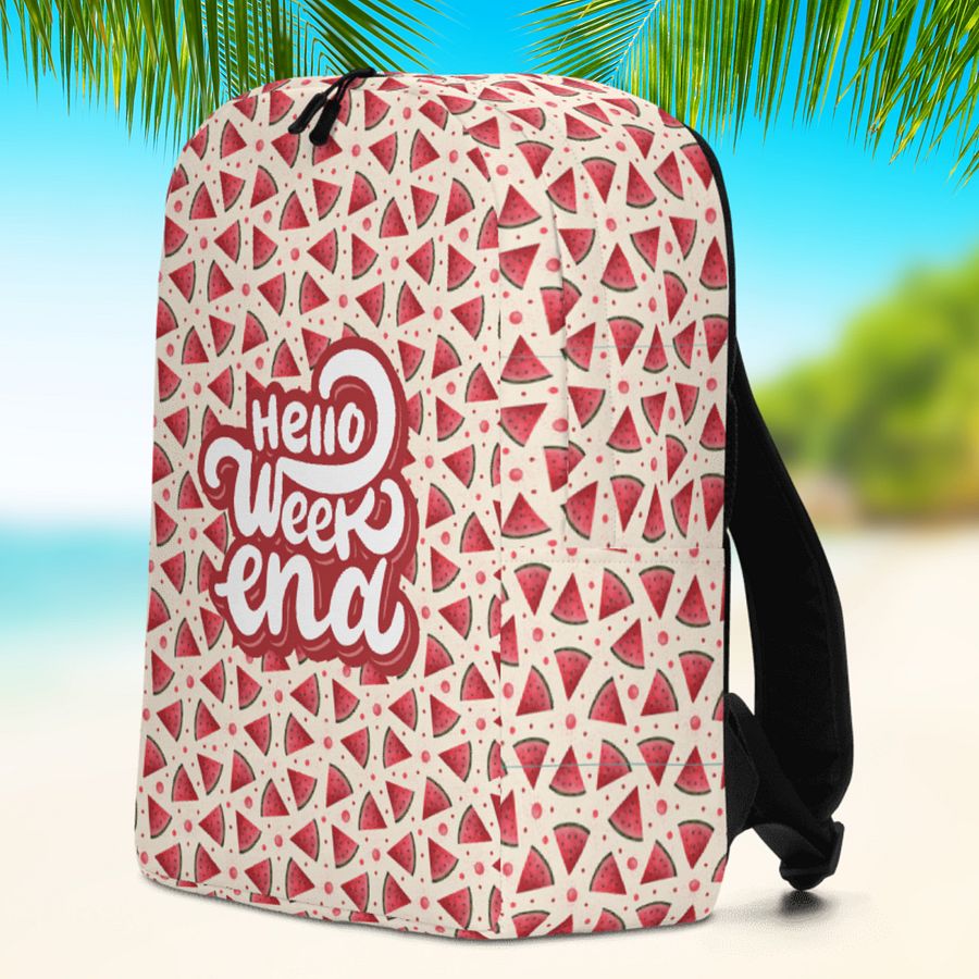 Hello Weekend Watermelon All Over Print Backpack product image (5)