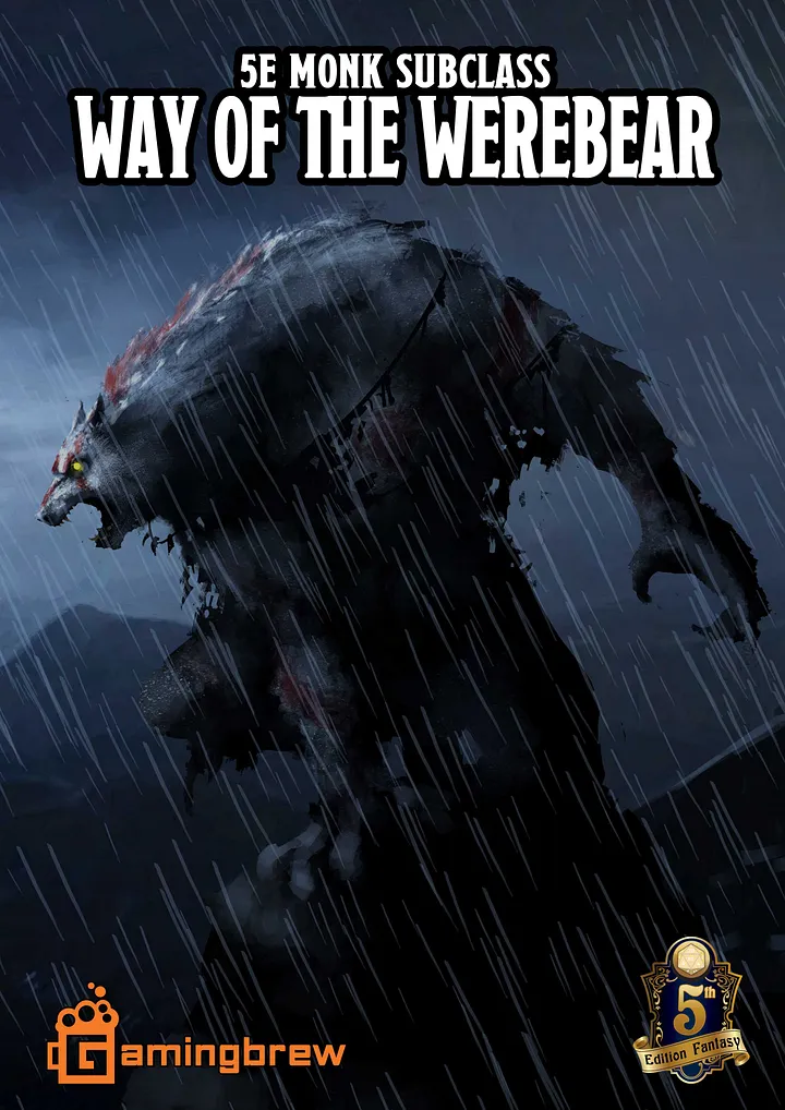 Way of the Werebear | 5E Monk Subclass product image (1)