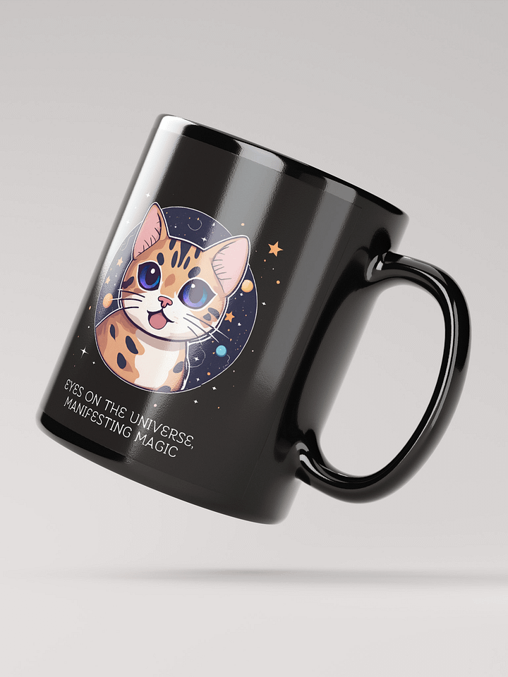 Cosmic Cat Black Glossy Mug product image (4)