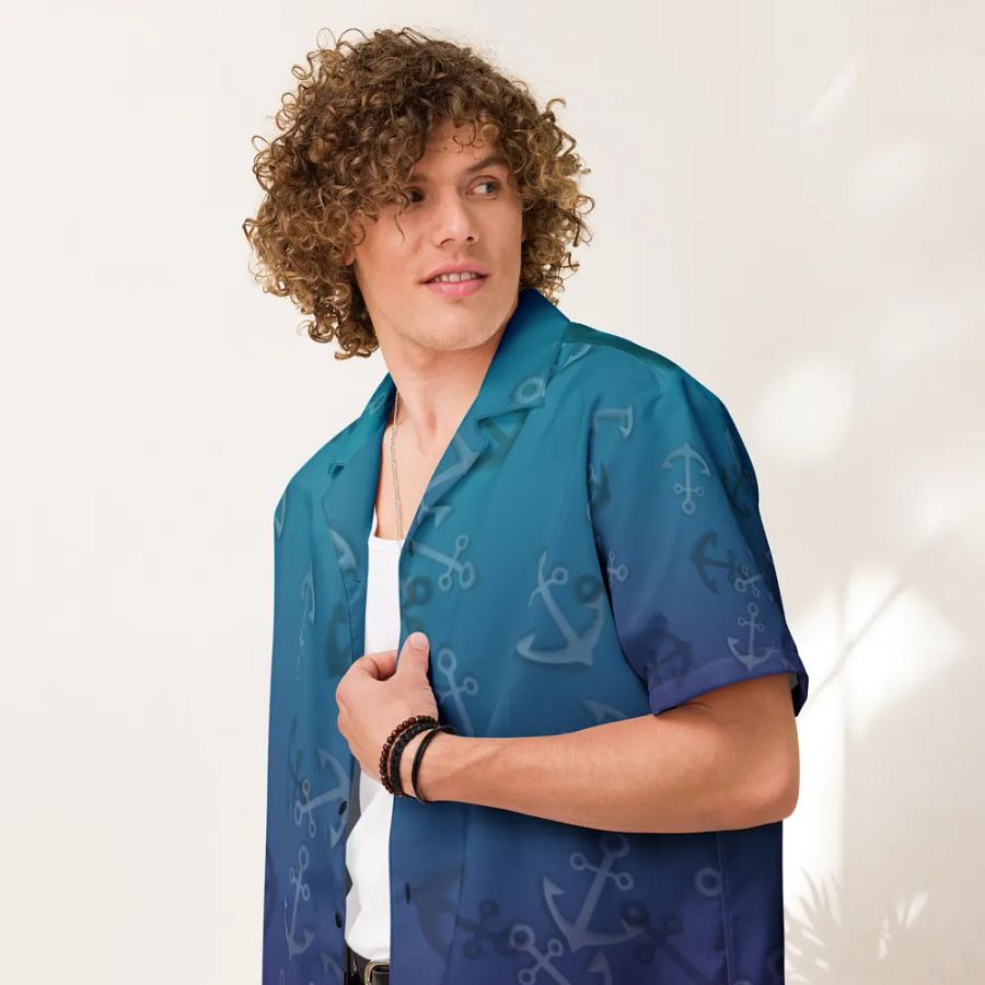 Button Up Anchor Blue product image (7)