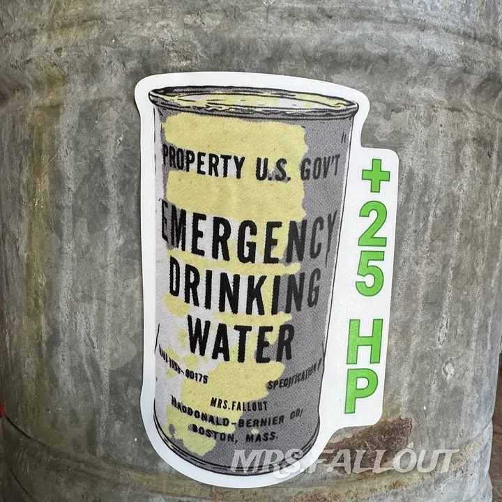 Purified Water Can +25HP (FO 76) Sticker product image (1)