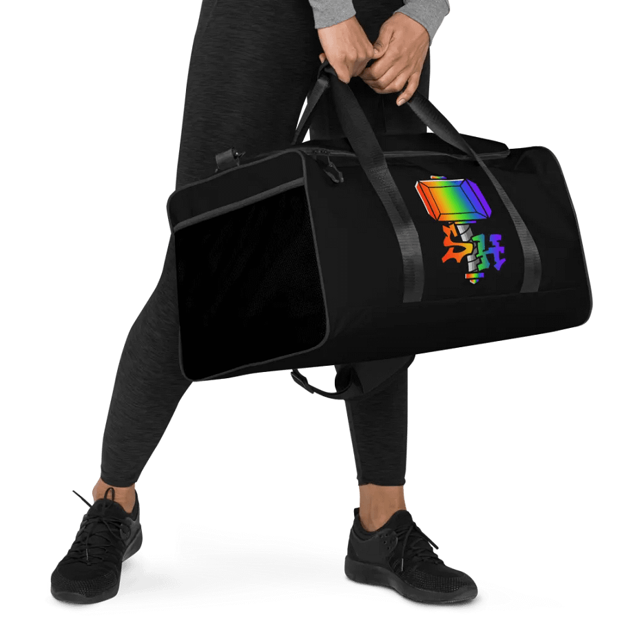 Vibrant Fragmented Rainbow Duffle Bag product image (5)
