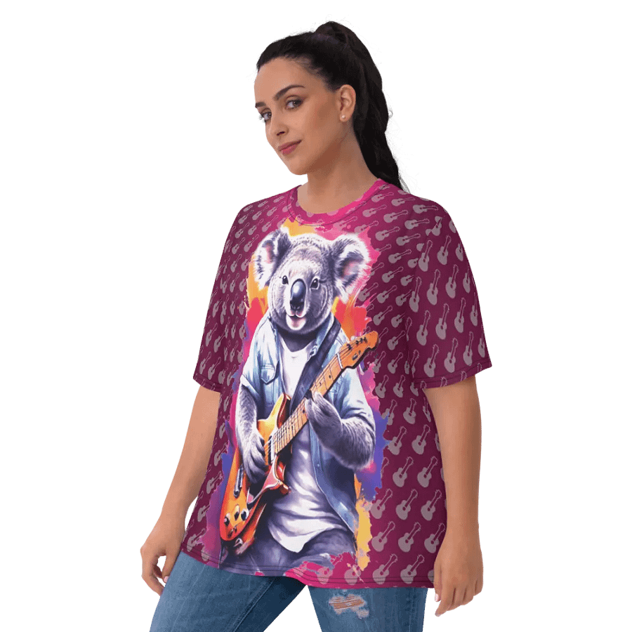 Cool Koala Playing Guitar All Over Print T-shirt product image (10)