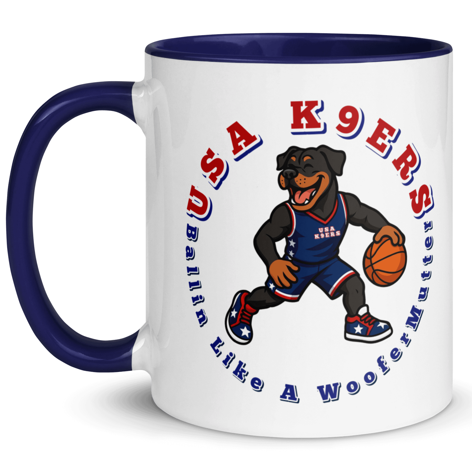 Rottweiler USA K9ERS Basketball Mug product image (1)