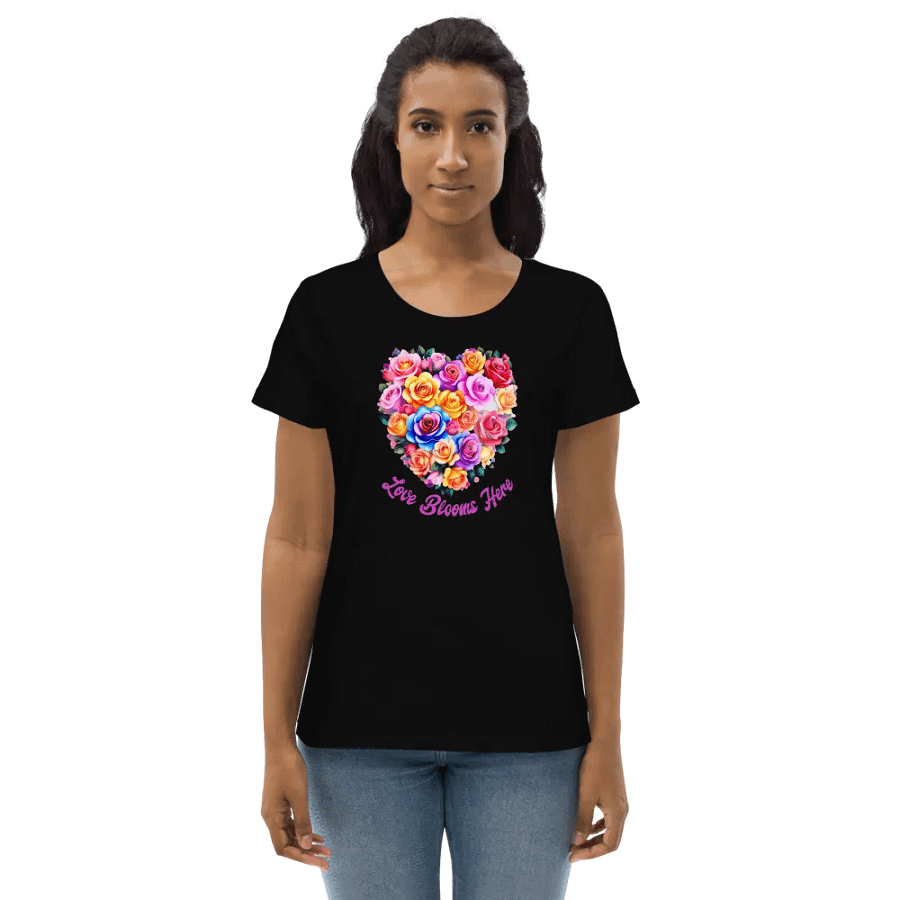 Blossoming Romance: Love Blooms Here Women's Fitted Tee product image (2)