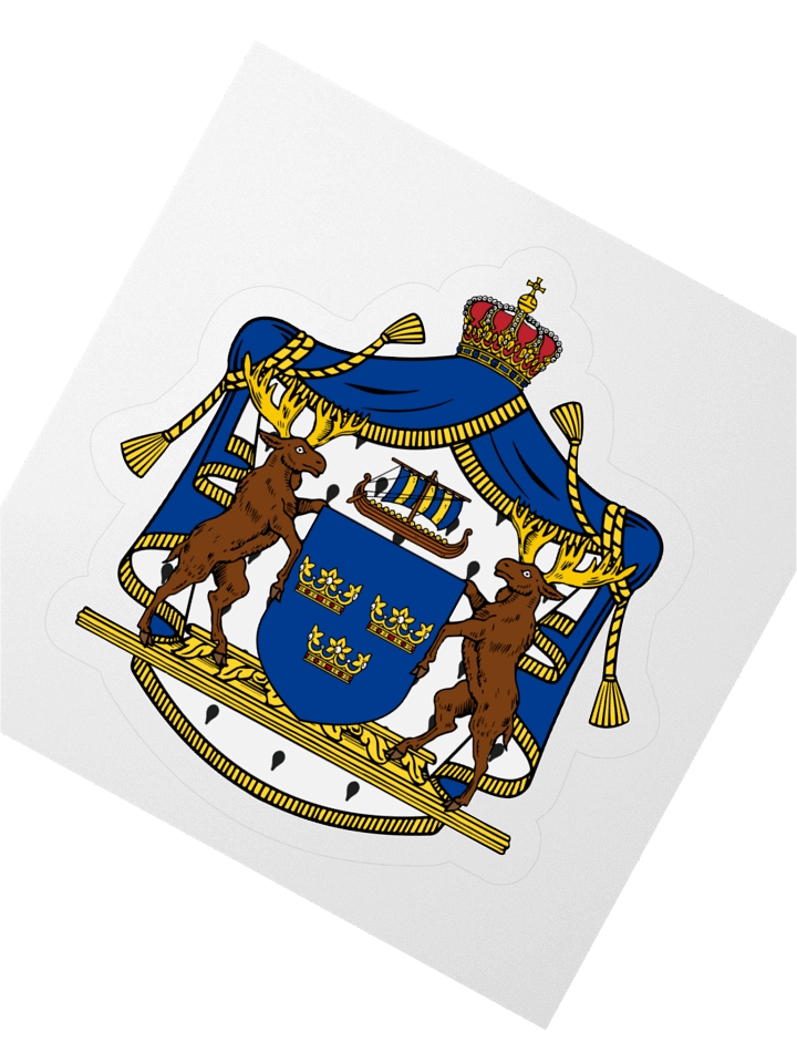 Swedish Royal Arms Kiss Cut Sticker product image (6)