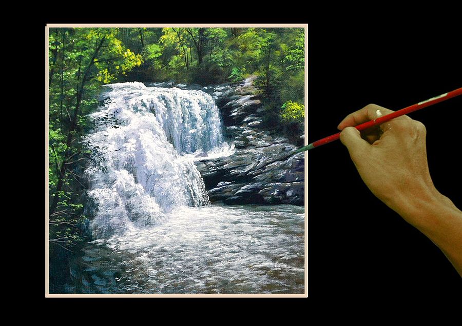 DOWNLOADABLE Acrylic Painting Tutorial - Waterfalls product image (3)
