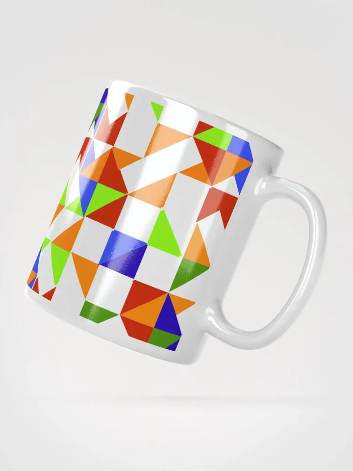 Geometric Shapes Multicolored White Mug product image (1)