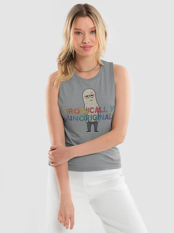 "Ironically Unoriginal" Bella+Canvas Women's Flowy Muscle Tank product image (2)