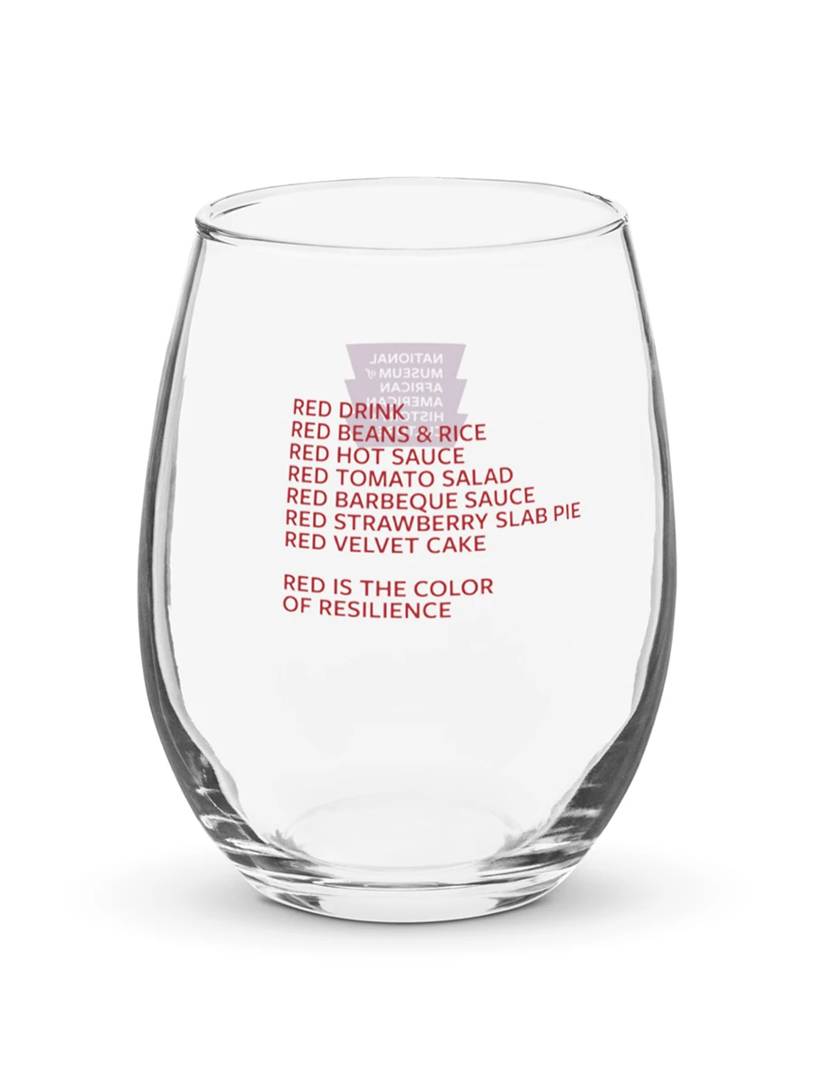 “Red is the Color of Resilience” Wine Glass Image 1