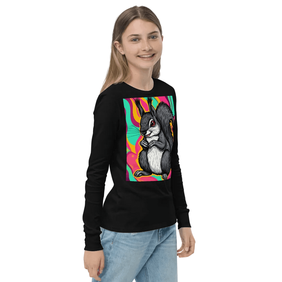 Psychedelic Squirrel Youth Long Sleeve Tee product image (4)