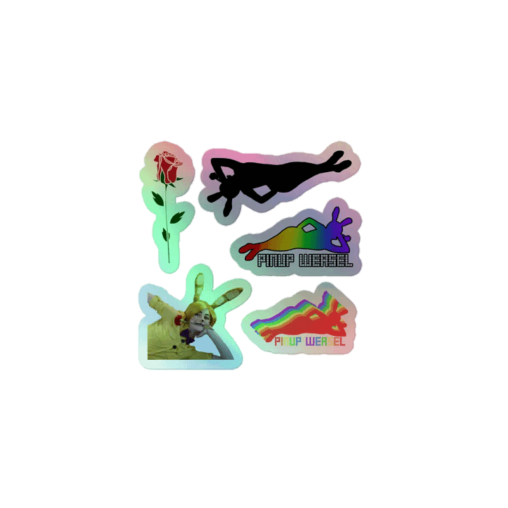 Pinup Weasel Holographic Stickers product image (1)