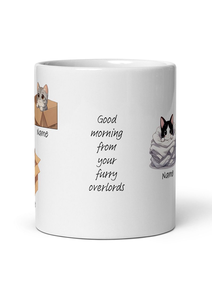 Personalized Cats, Boxes and Laundry White Glossy Mug product image (3)