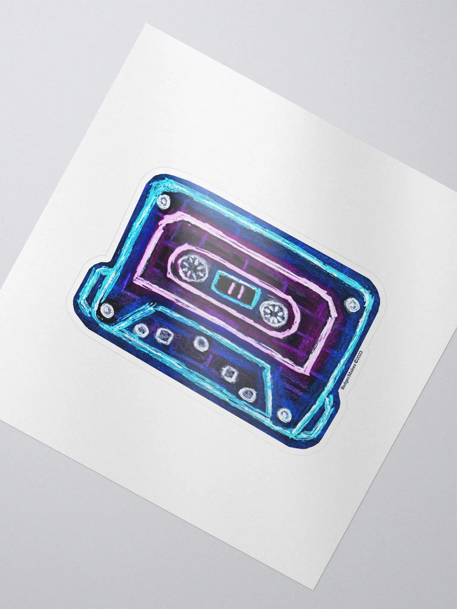 Neon Cassette Tape Sticker product image (2)