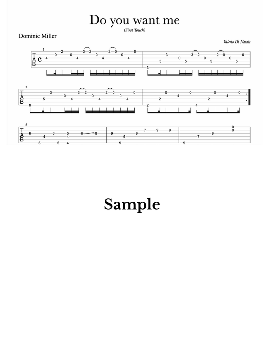 Do you want me by Dominic Miller FREE Score. product image (3)