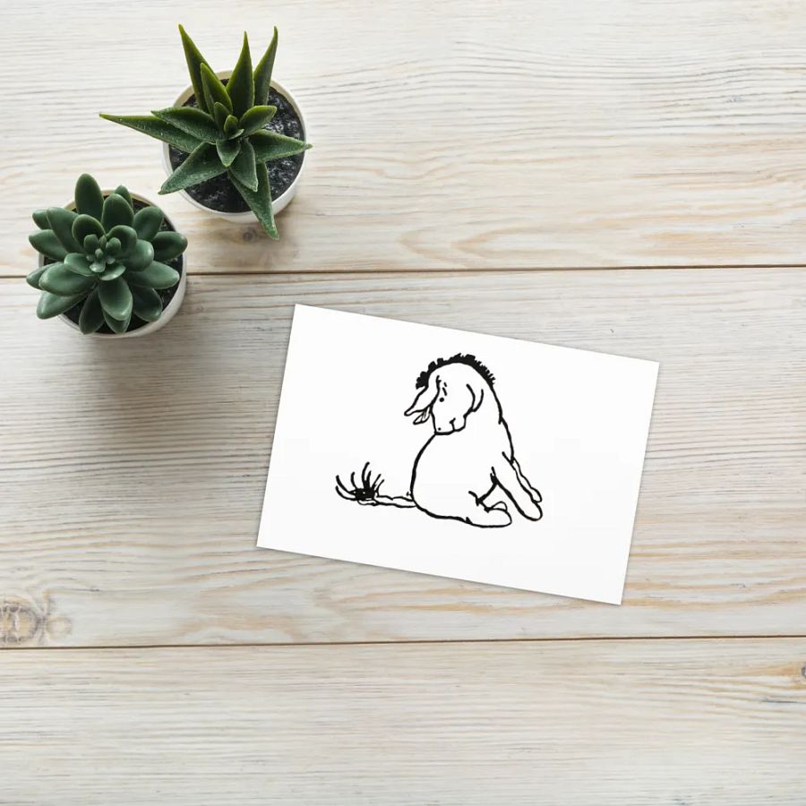 Eeyore Sitting Card w/envelope - Blank Interior product image (3)