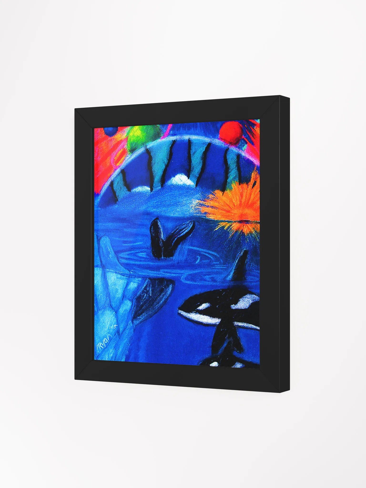 Space Whales 2 Art Framed Poster product image (3)