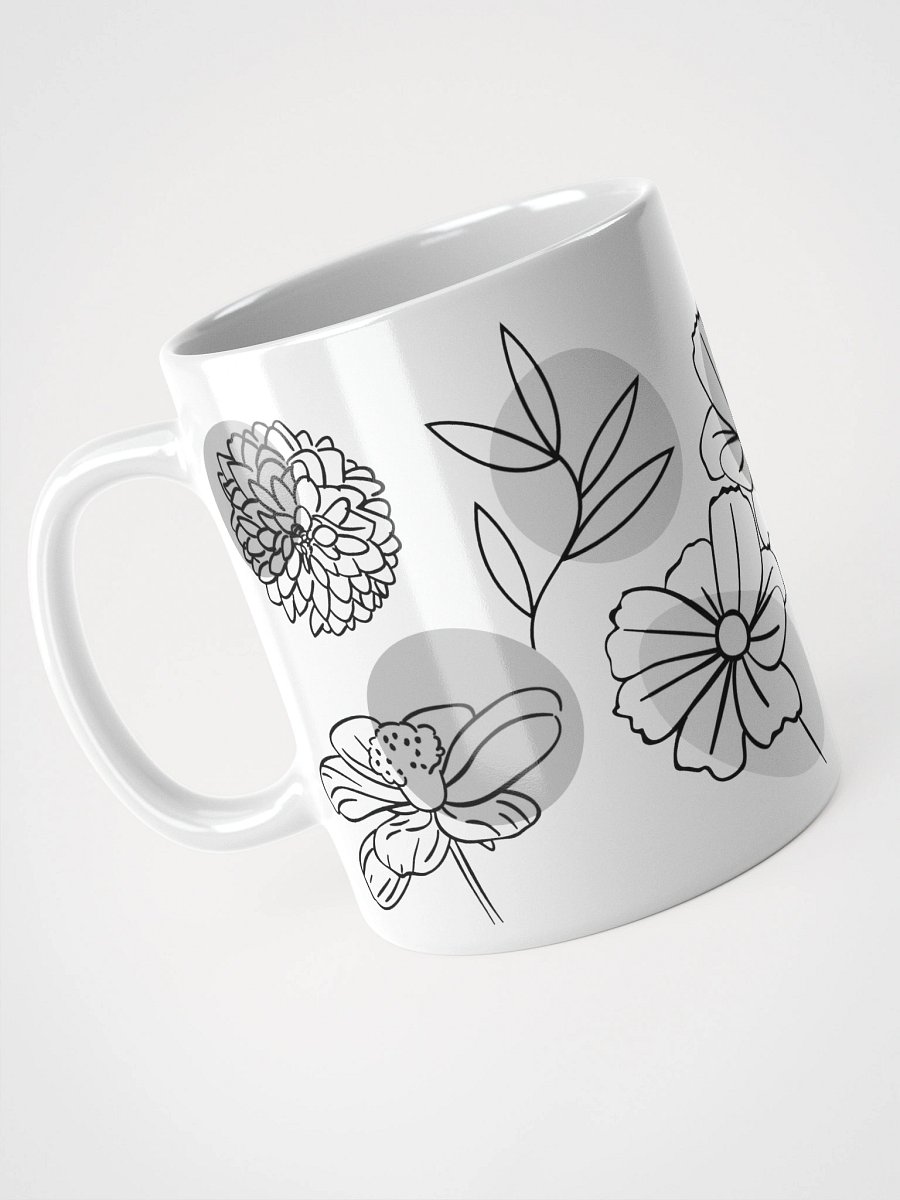 Mug Blanc - Ombres d'Encre - Cadeau Floral Stylisé product image (3)
