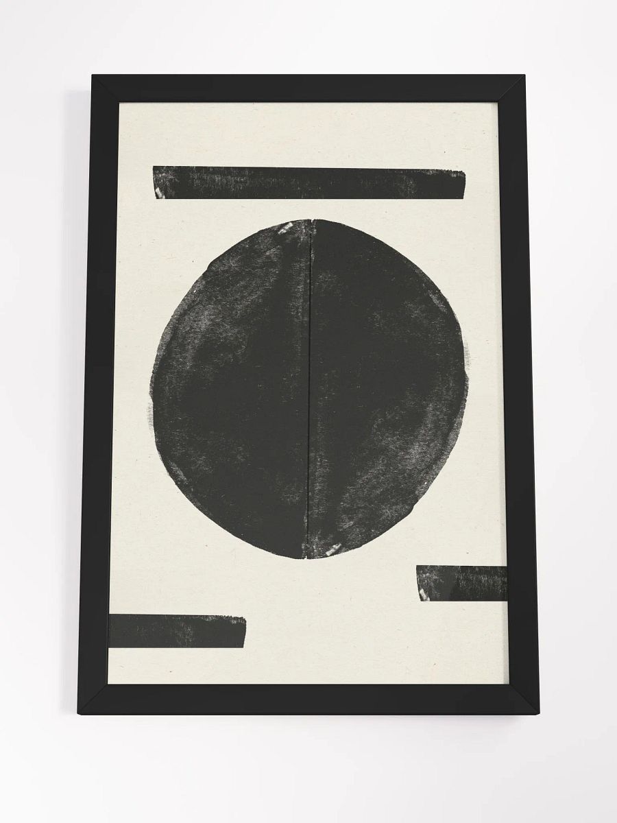 Minimalist Black Oval Framed Poster | Modern Simplicity with a Touch of Elegance product image (5)