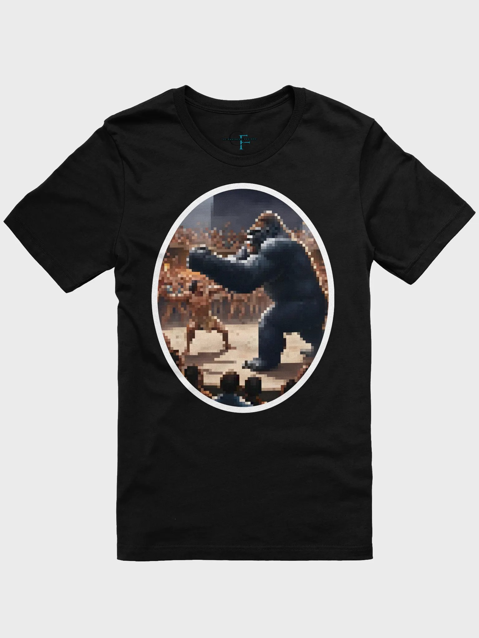 Pixel Gorilla vs. 100 Men – Retro Pixel Showdown Tee | Bella + Canvas Unisex Shirt product image (5)
