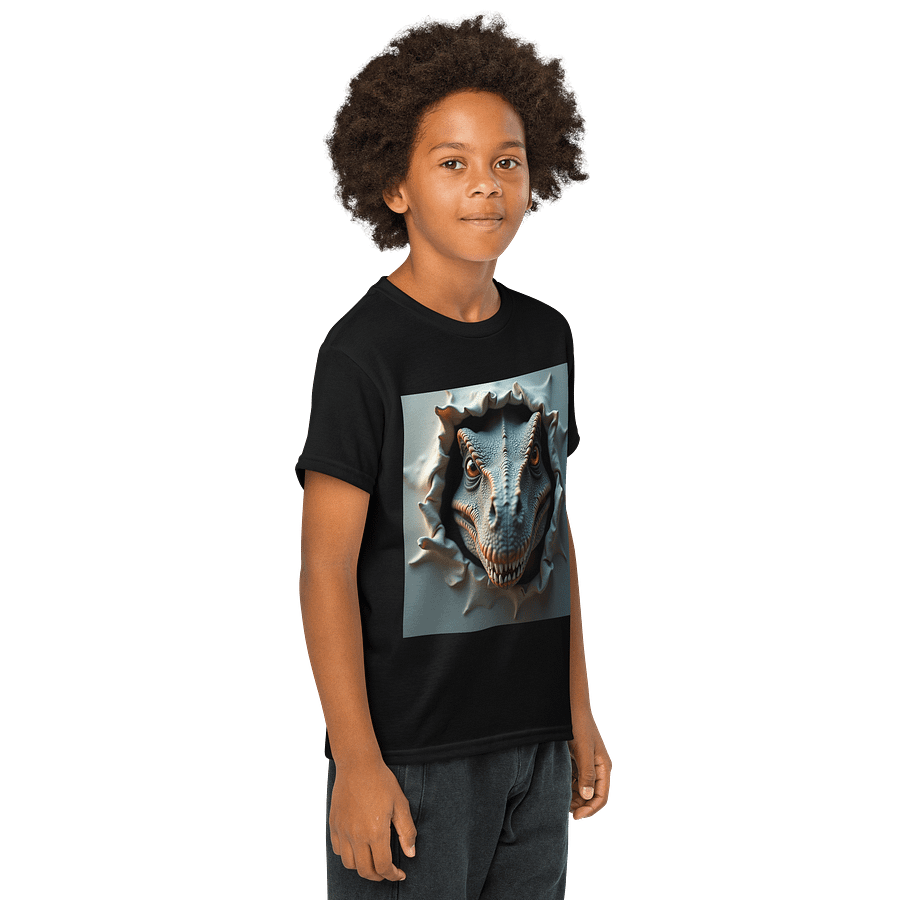 Ferocious Raptor Breakthrough – 3D Dinosaur Illusion Design product image (3)