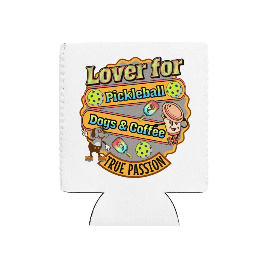 Lover For Pickleball Dogs And Coffee Playful Passion Can Cooler product image (1)