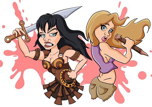 What a team up. Xena Warrior Princess and Buffy the Vampire Slayer

#illustration #art #illustrator #drawing #artist #artofth...
