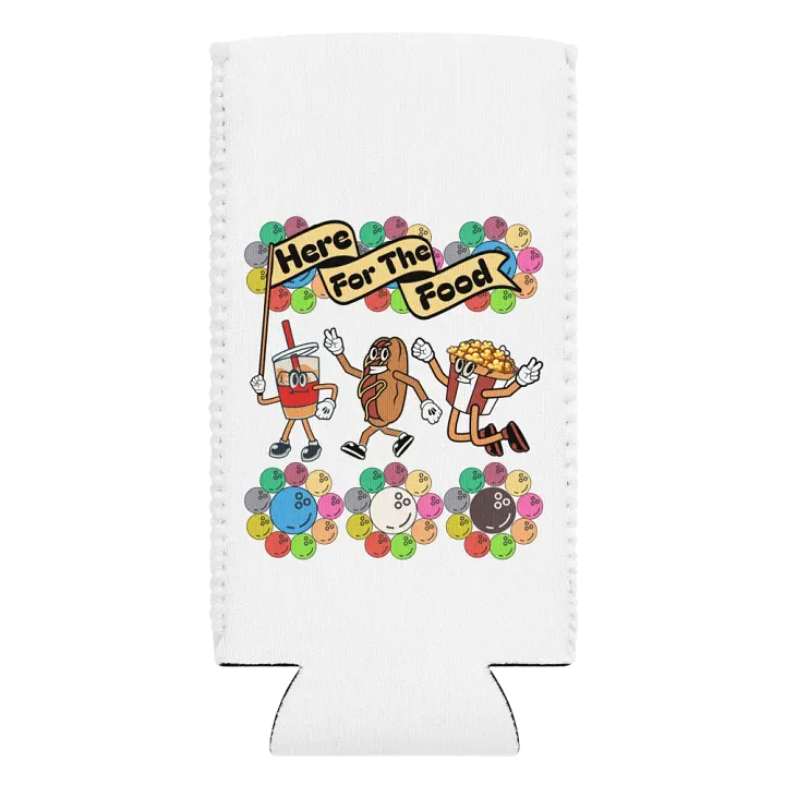 Here For The Food Bowling Foodie Fun Can Cooler product image (2)