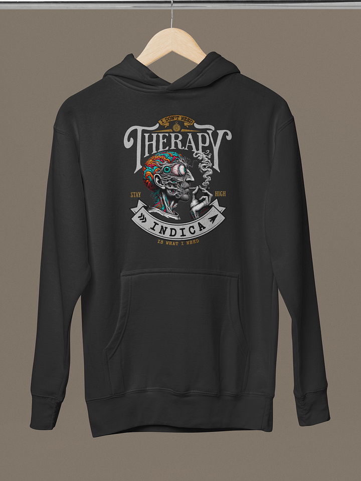 No Therapy Needed, Just Indica - Psychedelic Brain Premium Unisex Hoodie product image (1)