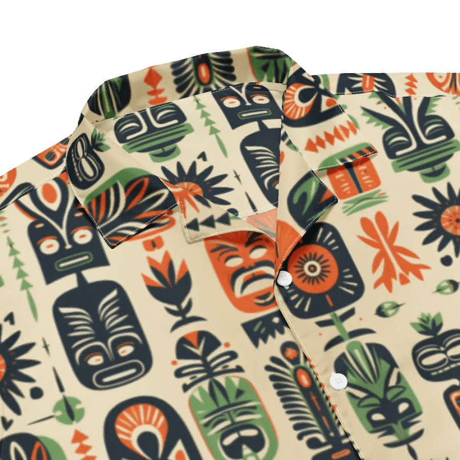 Retro Tiki Pattern Hawaiian Shirt product image (2)
