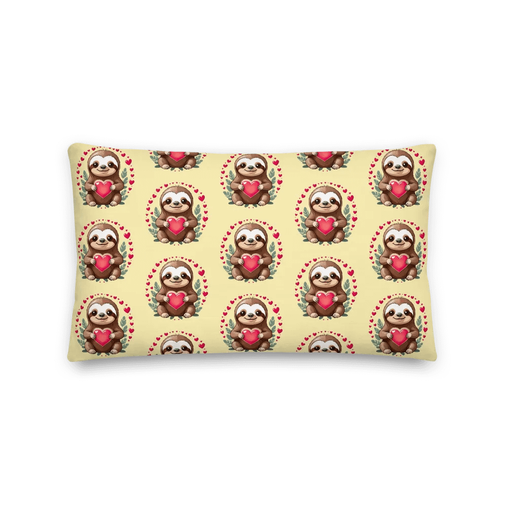 Sloth Love All-Over Pillow product image (2)