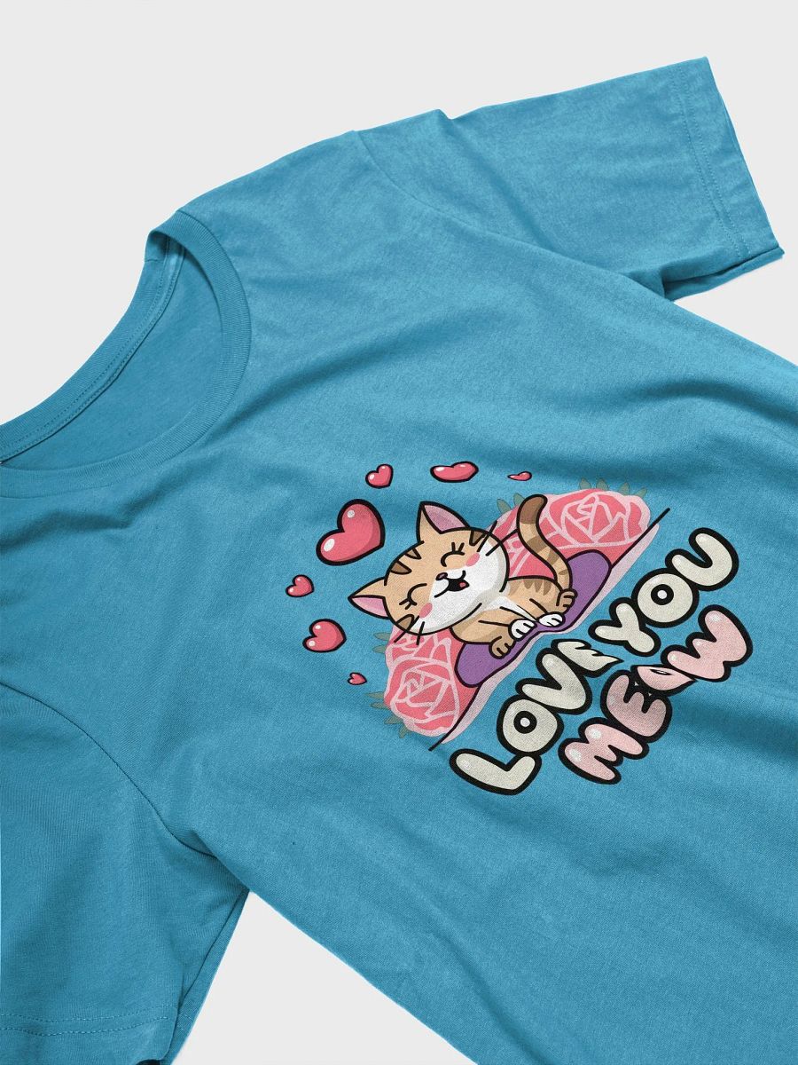 Love You Meow – Cute Cat Valentine’s Day T-Shirt product image (2)