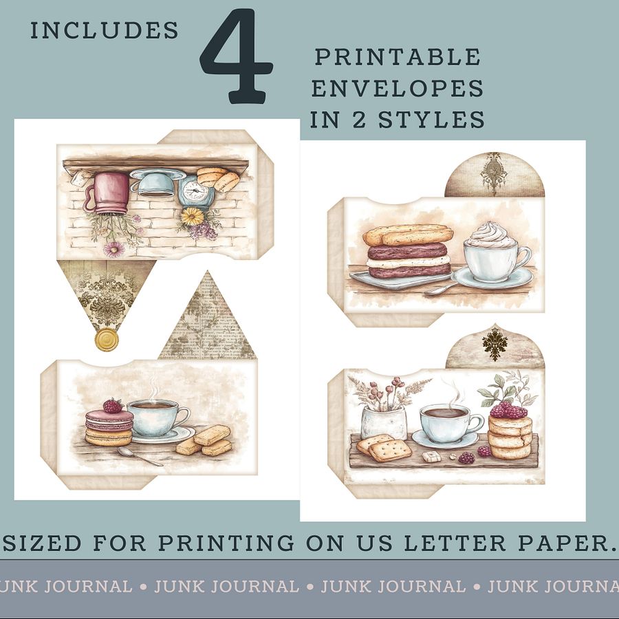 Coffee & Biscuits - Printable Envelopes V5 product image (2)
