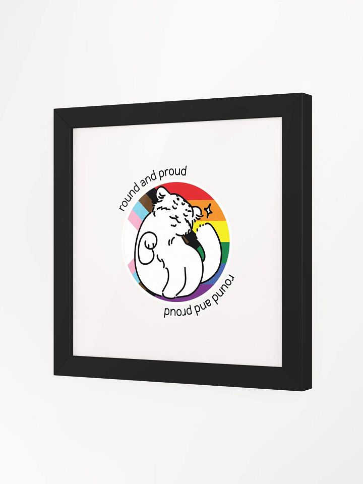 Round and Proud Manul Pride Version - Framed Print product image (6)