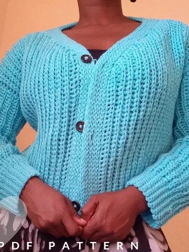 Crochet Cropped Cardigan Pattern product image (4)